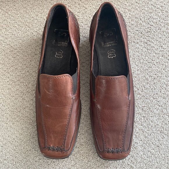 Freemood Women’s Brown Genuine Leather Retro Vintage Loafers Size EU35 / US4.5 - Picture 1 of 10